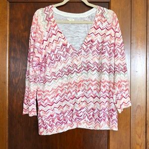 Three quarter sleeve cardigan